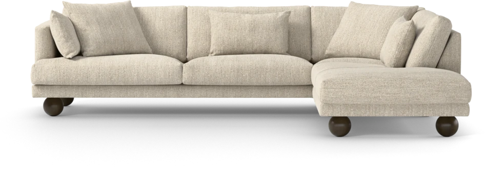 Harper - 3-sits soffa med divan höger - Beige