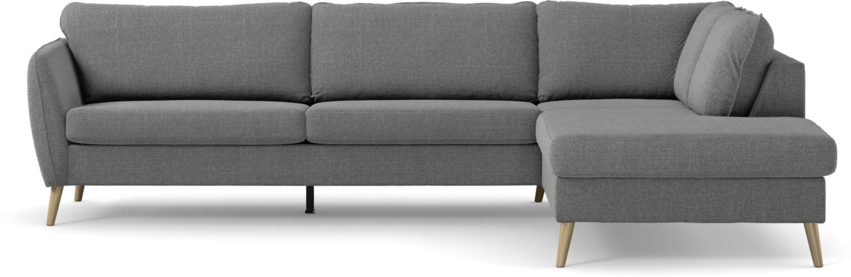 County - 2,5-sits soffa med divan höger - Grå