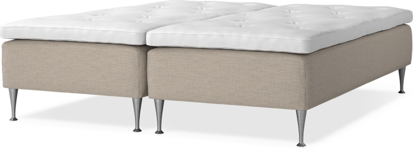 Delux Sense - Ramsäng, dubbelsäng med bäddmadrass - Beige
