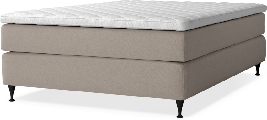 Delux Sense - Kontinentalsäng, enkelsäng 140 cm med bäddmadrass - Beige