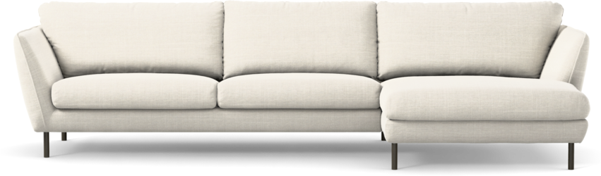 Madison - 3-sits soffa med schäslong höger - Vit