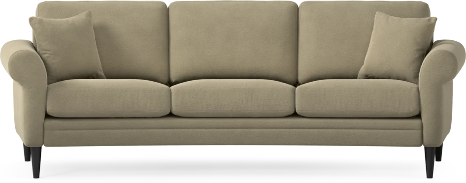 Eden - 3-sits soffa svängd - Beige