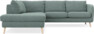 Madison - 2-sits soffa med divan vänster - Turkos