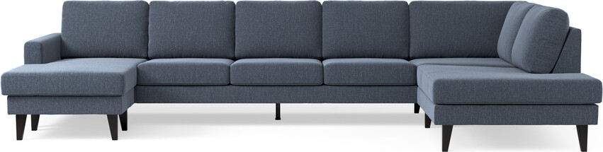 Sierra - 4-sits soffa med schäslong vänster och divan höger - Blå