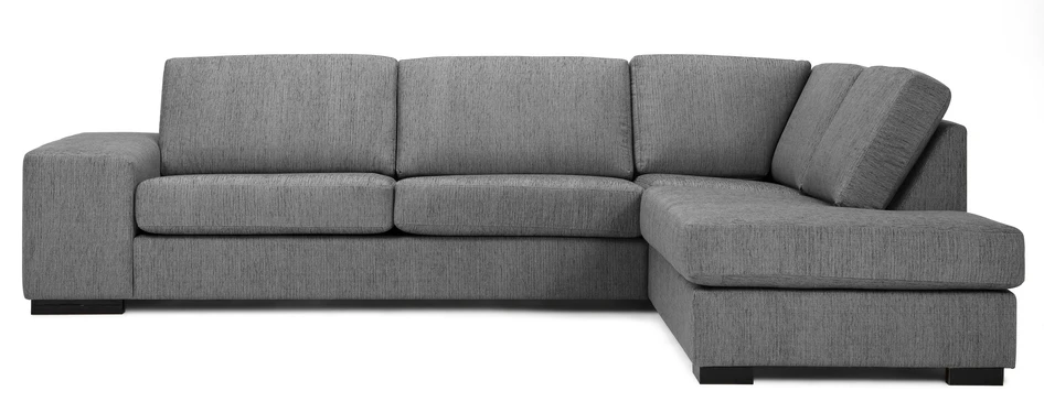 Sit Down - 3-sits soffa med divan höger, C1-komfort - Grå