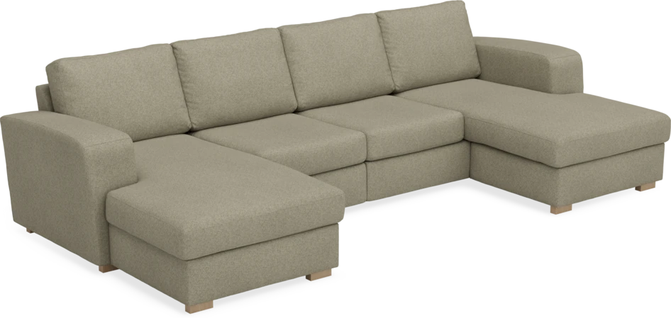 Friday - 2-sits soffa med två schäslonger - Beige
