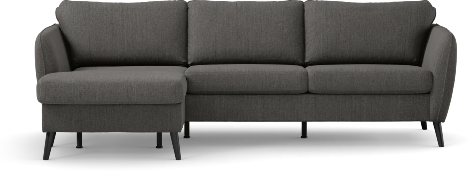 County - 3-sits soffa med flyttbar schäslong - Brun