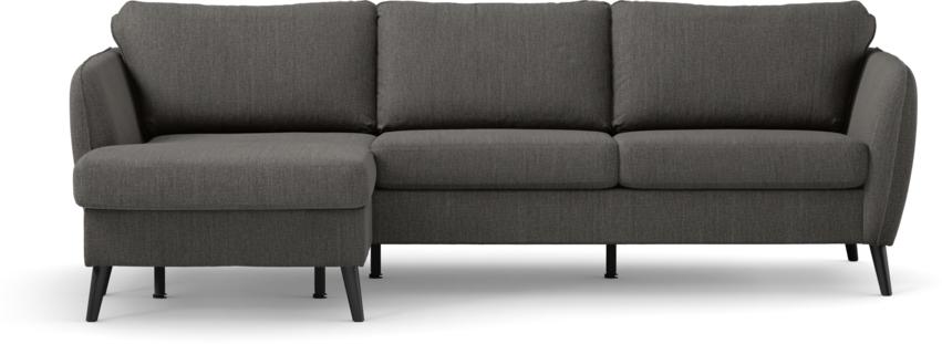 County - 3-sits soffa med flyttbar schäslong - Brun