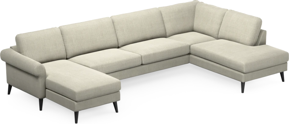 Bridge - 3-sits soffa med schäslong vänster och divan höger - Beige
