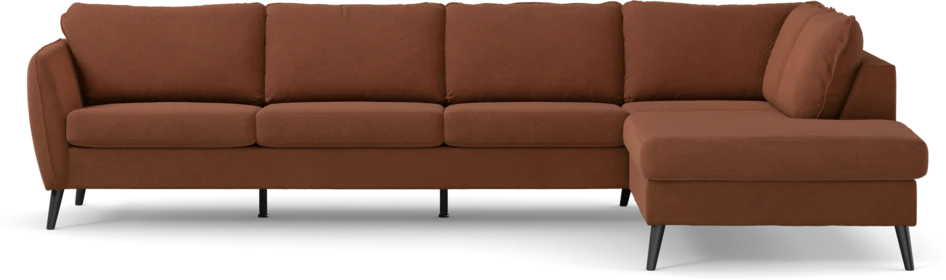 County - 3-sits soffa med divan höger - Orange