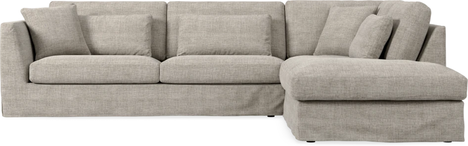 Willow - 3-sits soffa med divan höger, med kappa - Grå