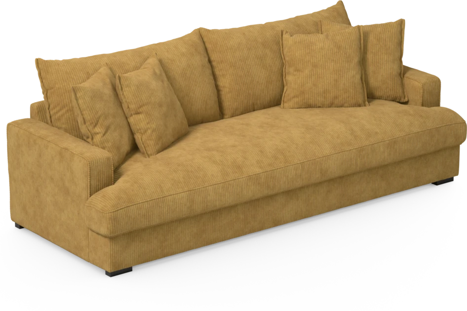 Mila - 4-sits soffa, hel dyna - Gul