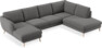Madison Lux - 2-sits soffa med schäslong vänster och divan höger - Grå