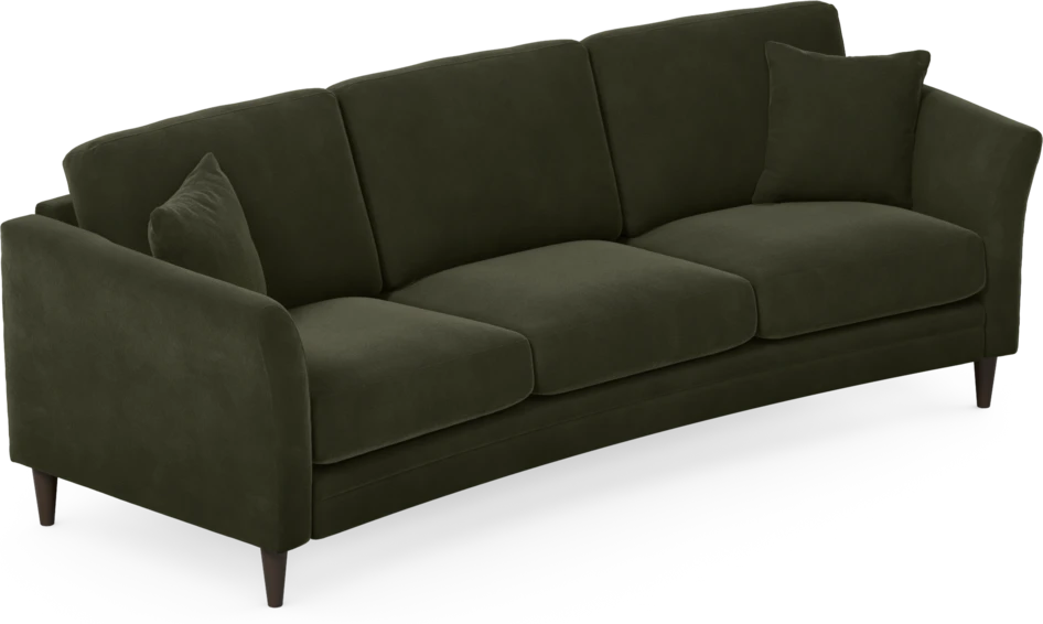 Eden - 3-sits soffa svängd - Grön