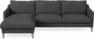 Winston - 3-sits soffa med schäslong, vändbar - Svart