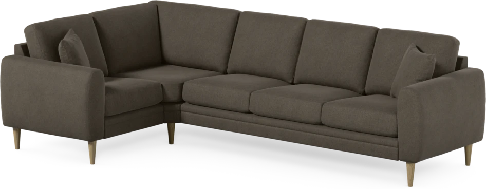 Eden - Hörnsoffa, 1+3-sits - Brun