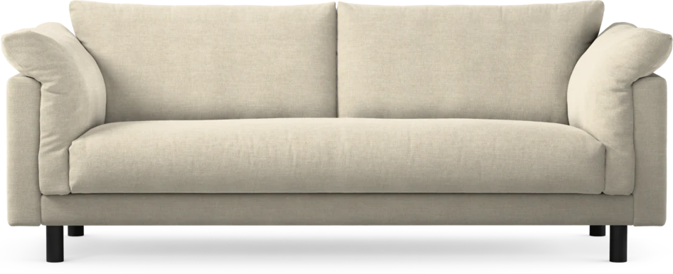 Cherrie - 3-sits soffa, hel dyna, fast klädsel - Beige