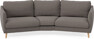 Madison - 3-sits soffa svängd, 90 cm - Brun