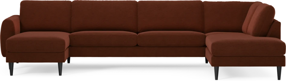 Bridge - 3-sits soffa med schäslong vänster och divan höger - Orange