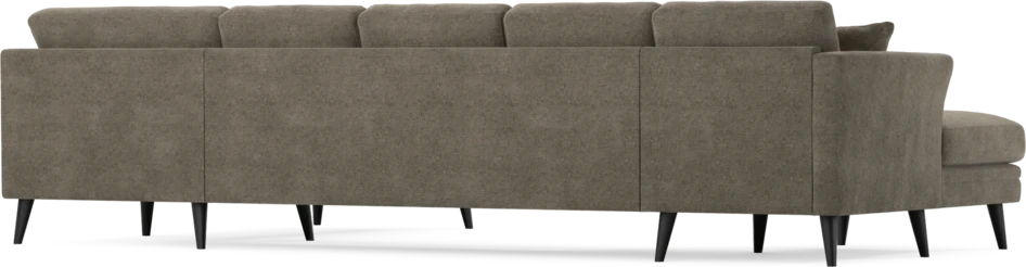 Eden - 3-sits soffa med schäslong vänster och divan höger - Brun