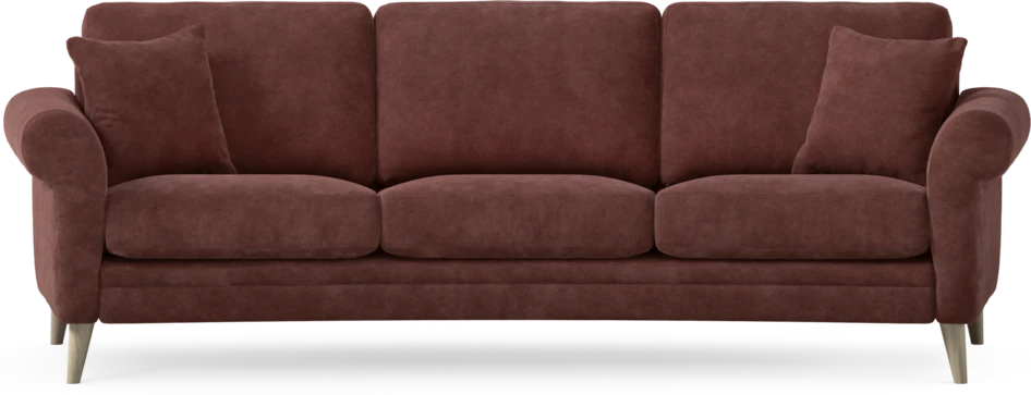 Eden - 3-sits soffa svängd - Röd