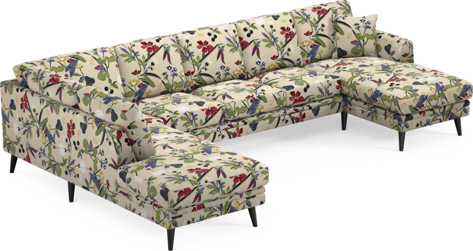 Eden - 3-sits soffa med divan vänster och schäslong höger - Flerfärgad