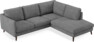 Madison - 2-sits soffa med divan höger - Vit