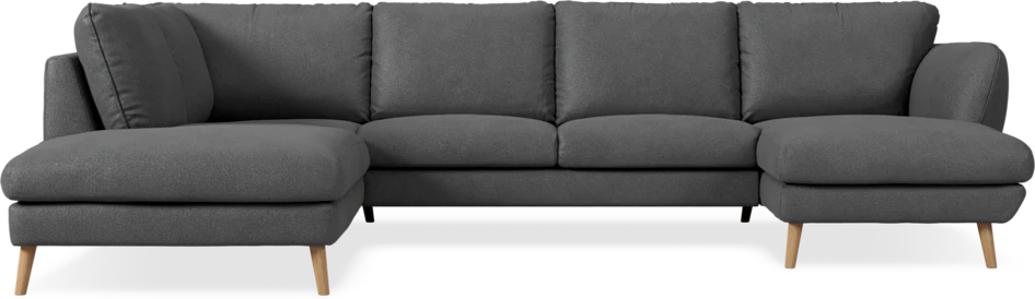 Madison Lux - 2-sits soffa med divan vänster och schäslong höger - Grå