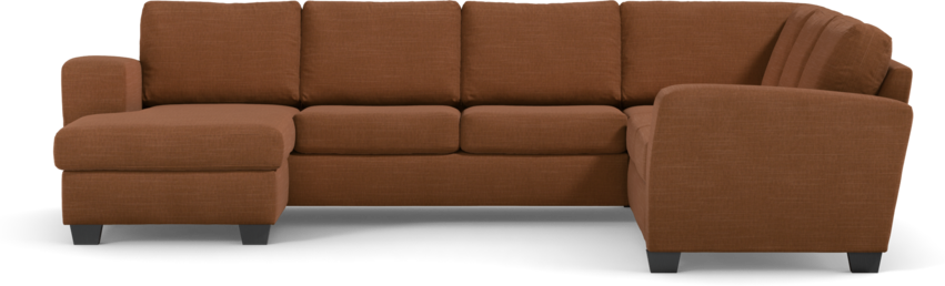 Friday - Hörnsoffa, 3+2-sits med schäslong vänster - Orange