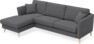 Eden - 2,5-sits soffa med schäslong - Grå
