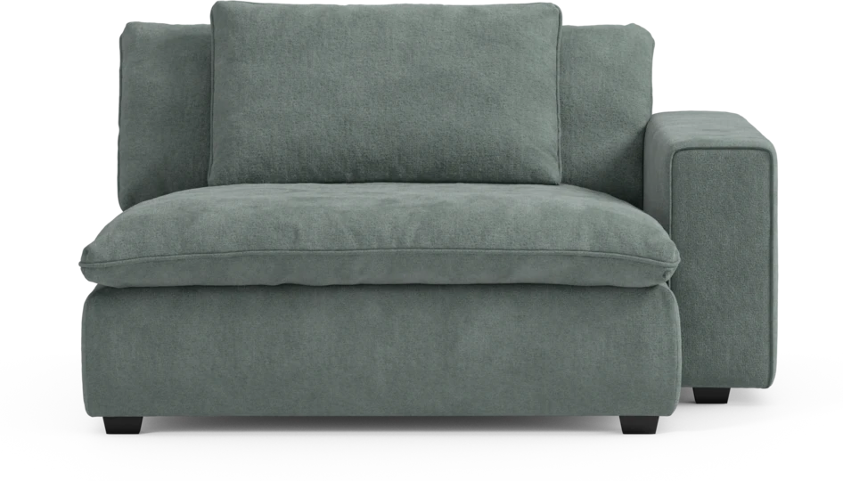Bellora - Schäslong XL med armstöd höger - Blå