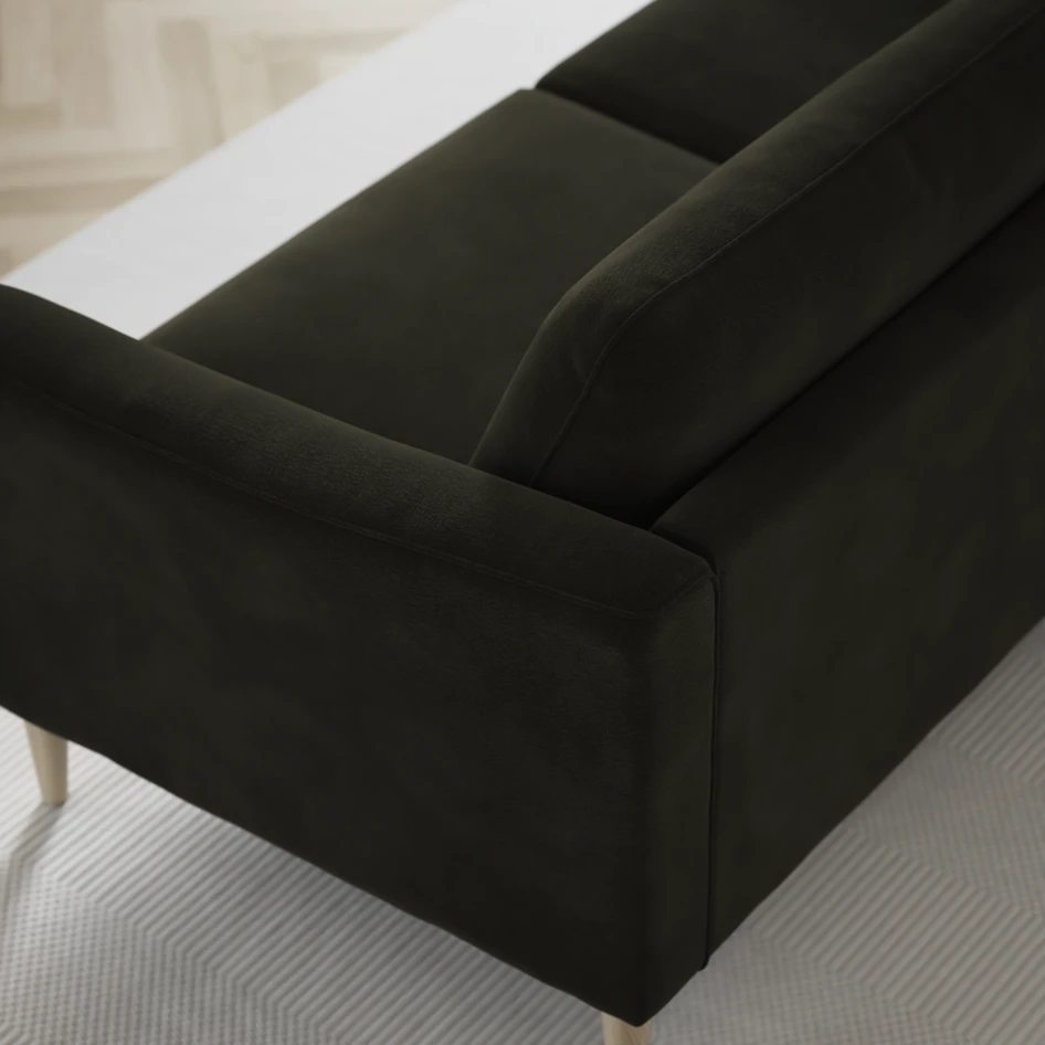 Bridge - 3-sits soffa med schäslong vänster och divan höger - Grön