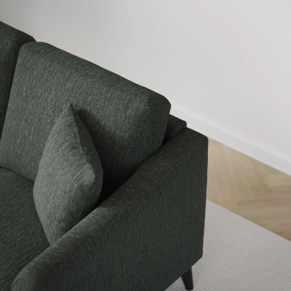 Eden - 2,5-sits soffa med divan - Grön