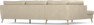 County - 2,5-sits soffa med divan vänster - Beige