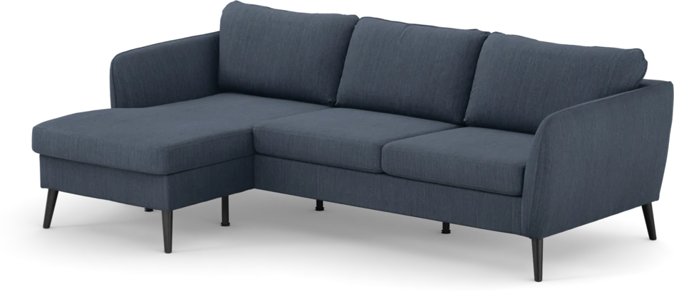 County - 3-sits soffa med flyttbar schäslong - Blå