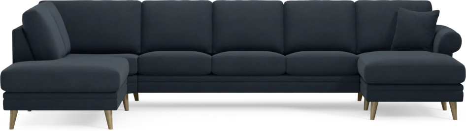 Eden - 3-sits soffa med divan vänster och schäslong höger - Blå