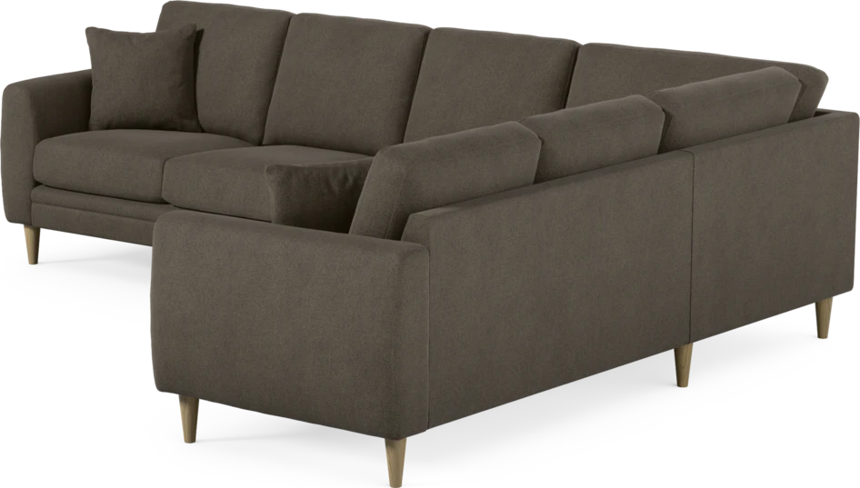 Eden - Hörnsoffa, 3+2-sits - Brun