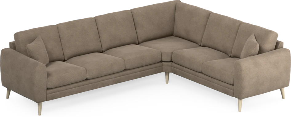 Eden - Hörnsoffa, 3+2-sits - Brun