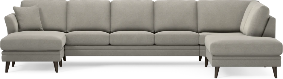 Eden - 3-sits soffa med schäslong vänster och divan höger - Grå