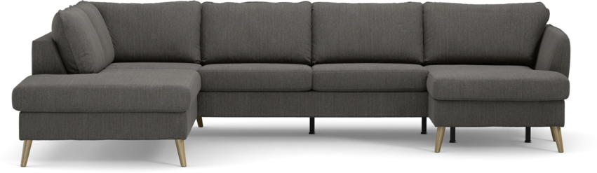 County - 3-sits soffa med divan vänster och schäslong höger - Brun