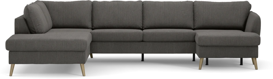 County - 3-sits soffa med divan vänster och schäslong höger - Brun
