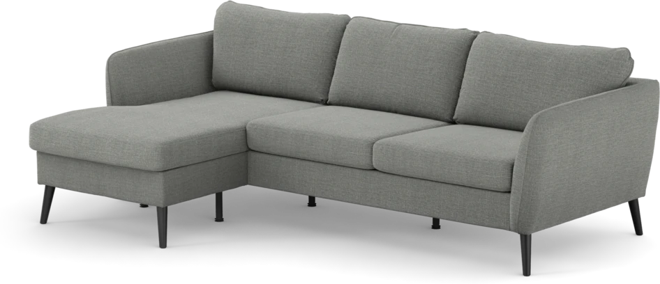 County - 3-sits soffa med flyttbar schäslong - Grå