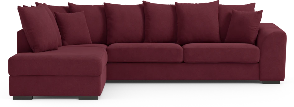 Town - 3-sits soffa med divan vänster - Röd