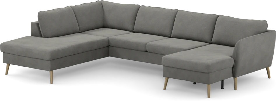 County - 3-sits soffa med divan vänster och schäslong höger - Grå