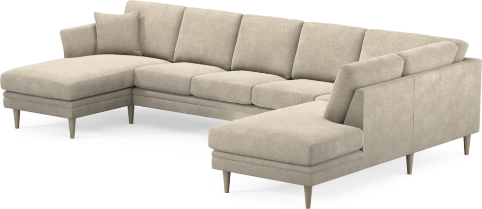 Eden - 3-sits soffa med schäslong vänster och divan höger - Beige