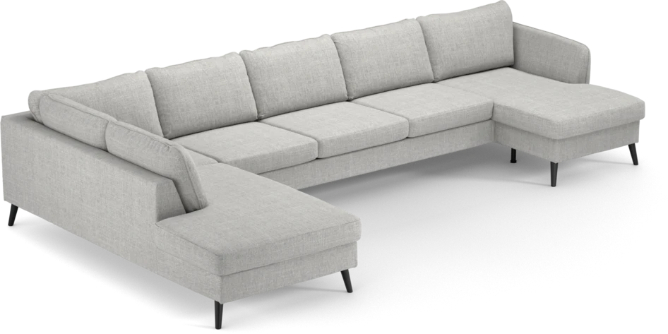 County - 4-sits soffa med divan vänster och schäslong höger - Grå