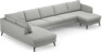 County - 4-sits soffa med divan vänster och schäslong höger - Grå