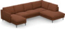 Madison Lux - 2-sits soffa med schäslong vänster och divan höger - Röd