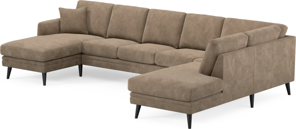 Eden - 3-sits soffa med schäslong vänster och divan höger - Beige