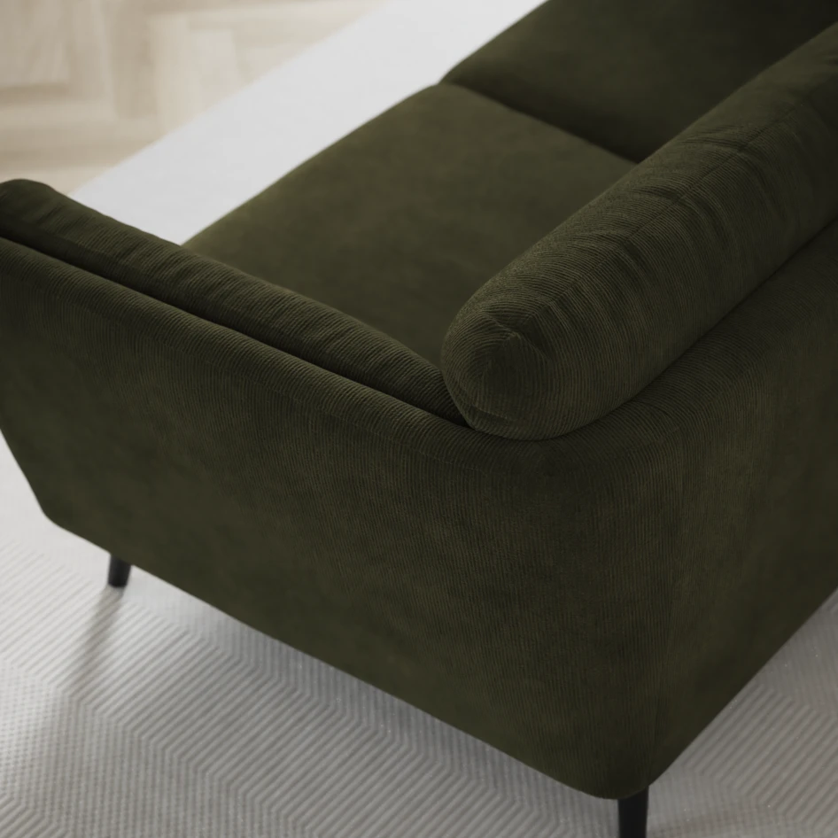 Madison - 2-sits soffa med schäslong höger - Grön
